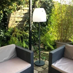 Lampe Solaire D’extérieur à LED Avec Haut-parleurs Bluetooth 33 X 150 Cm -Jardelix Soldes Magasin lampe solaire exterieur led haut parleurs