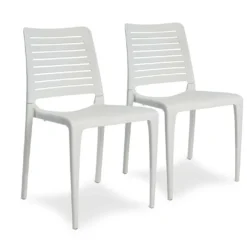 Lot De 2 Chaises De Jardin Empilables En Polypropylène Park