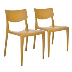 Lot De 2 Chaises De Jardin Empilables En Polypropylène Town -Jardelix Soldes Magasin lot 2 chaises jardin empilables polypropylene town jaune