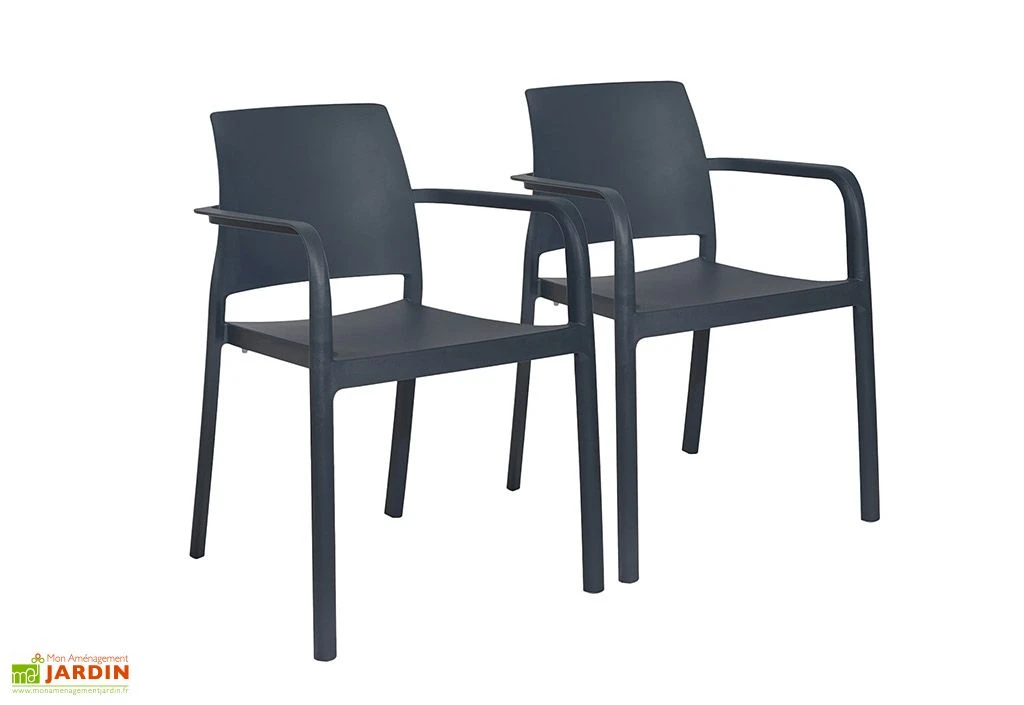 Lot De 2 Fauteuils De Jardin Empilables En Polypropylène Dock 3 Lot De 2 Fauteuils De Jardin Empilables En Polypropylène Dock