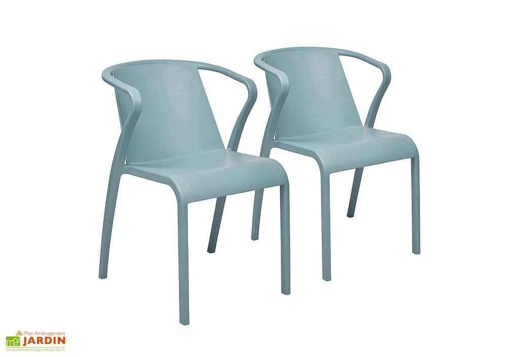 Lot De 2 Fauteuils De Jardin Empilables En Polypropylène Fado 3 Lot De 2 Fauteuils De Jardin Empilables En Polypropylène Fado
