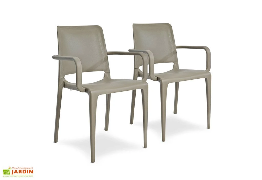 Lot De 2 Fauteuils De Jardin Empilables En Polypropylène Hall 5 Lot De 2 Fauteuils De Jardin Empilables En Polypropylène Hall – Image 3