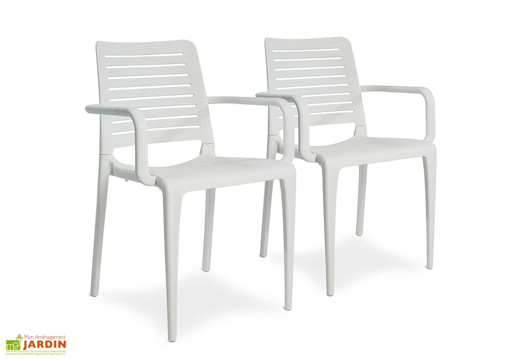 Lot De 2 Fauteuils De Jardin Empilables En Polypropylène Park 3 Lot De 2 Fauteuils De Jardin Empilables En Polypropylène Park