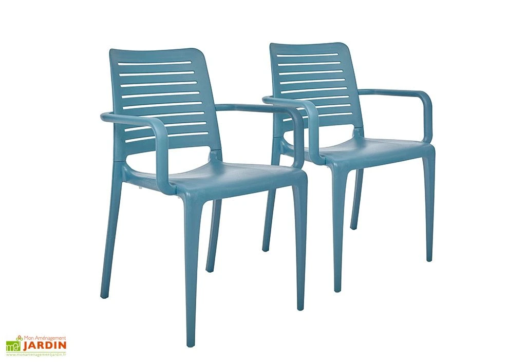 Lot De 2 Fauteuils De Jardin Empilables En Polypropylène Park 6 Lot De 2 Fauteuils De Jardin Empilables En Polypropylène Park – Image 4