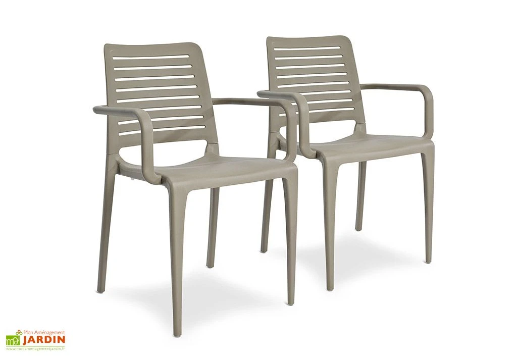 Lot De 2 Fauteuils De Jardin Empilables En Polypropylène Park 8 Lot De 2 Fauteuils De Jardin Empilables En Polypropylène Park – Image 6