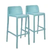 Lot De 2 Tabourets De Bar Extérieurs En Polypropylène Attic -Jardelix Soldes Magasin lot 2 tabourets bar exterieurs polypropylene attic bleu
