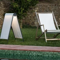 Luminaire Extérieur LED En Aluminium Et Textilène - Cadaqués -Jardelix Soldes Magasin luminaire jardin led faro cadaques beige