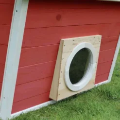 EXIT TOYS Maison Pour Enfant Bois Fantasia Rouge -Jardelix Soldes Magasin maison bois fantasia rouge 2