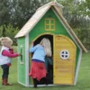 EXIT TOYS Maison Pour Enfant Bois Fantasia Verte -Jardelix Soldes Magasin maison bois fantasia verte