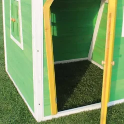 EXIT TOYS Maison Pour Enfant Bois Fantasia Verte -Jardelix Soldes Magasin maison bois fantasia verte 5
