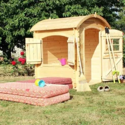 Cabane Maison D’Enfants En Bois Brut Patty Toiture Arrondie – 1 X 1 M 9 Cabane Maison D’Enfants En Bois Brut Patty Toiture Arrondie – 1 X 1 M -Jardelix Soldes Magasin maison enfant bois brut cabane originale toit arrondi patty soulet 1