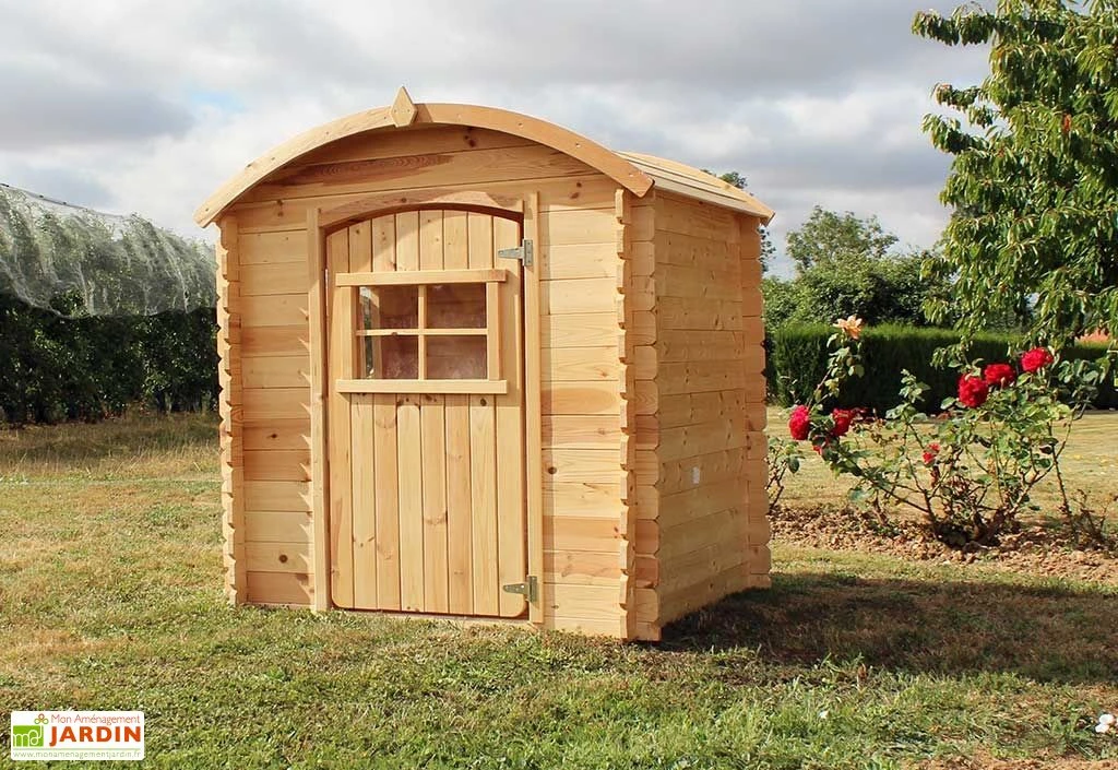 Cabane Maison D’Enfants En Bois Brut Patty Toiture Arrondie – 1 X 1 M 4 Cabane Maison D’Enfants En Bois Brut Patty Toiture Arrondie – 1 X 1 M – Image 2