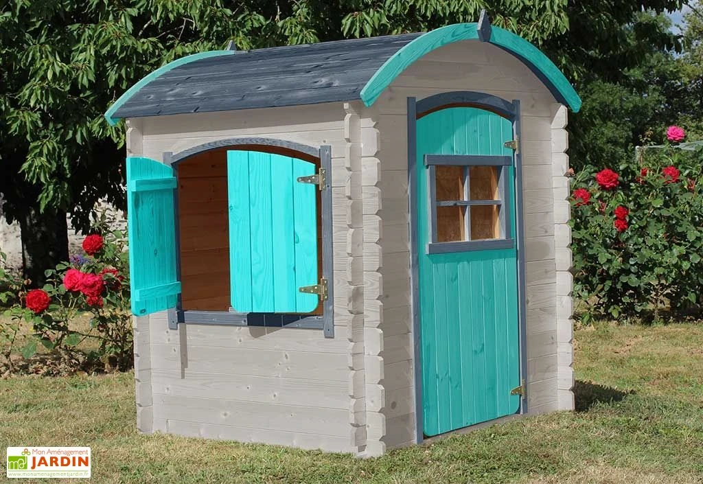 Cabane Maison D’Enfants En Bois Brut Patty Toiture Arrondie – 1 X 1 M 5 Cabane Maison D’Enfants En Bois Brut Patty Toiture Arrondie – 1 X 1 M – Image 3
