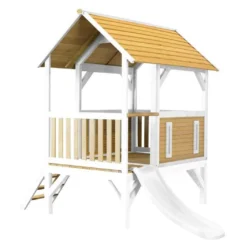 Axi Maison Enfant Bois Cabane + Toboggan Akela -Jardelix Soldes Magasin maison enfant bois cabane toboggan akela 5