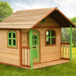 Axi Maisonnette Pour Enfant En Bois De Hemlock Milan -Jardelix Soldes Magasin maison enfant bois milan