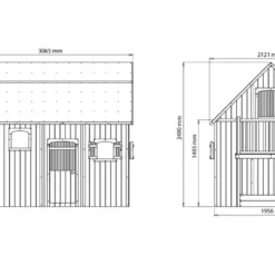 Cabane Maison Enfant En Bois Brut Avec Etage Mezzanine Duplex 9 Cabane Maison Enfant En Bois Brut Avec Etage Mezzanine Duplex -Jardelix Soldes Magasin maison enfant cabane bois duplex etage mezzanine 300cm