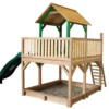 Axi Maisonnette Pour Enfant En Bois De Hemlock + Toboggan Atka -Jardelix Soldes Magasin maison enfant cabane bois toboggan atka