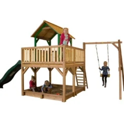 Axi Aire De Jeux En Bois De Hemlock Atka : Toboggan + Balançoire