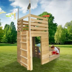Cabane Enfant En Bois Soulet Bateau De Pirates – Hacker -Jardelix Soldes Magasin maisonnette bois enfant soulet bateau pirate hacker