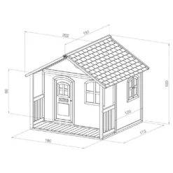 Axi Maisonnette Pour Enfant En Bois De Hemlock Milan -Jardelix Soldes Magasin maisonnette bois milan avec terrasse