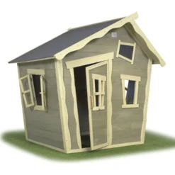 EXIT TOYS Maisonnette Pour Enfant En Bois De Cèdre Crooky 100 -Jardelix Soldes Magasin maisonnette enfant bois cedre crooky 100 1