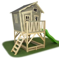 EXIT TOYS Maisonnette Pour Enfant En Bois De Cèdre Avec Toboggan Crooky 500 7 EXIT TOYS Maisonnette Pour Enfant En Bois De Cèdre Avec Toboggan Crooky 500 -Jardelix Soldes Magasin maisonnette enfant bois cedre crooky 500 1