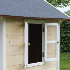 EXIT TOYS Maisonnette Pour Enfant En Bois De Cèdre Loft 100 (3 Coloris) -Jardelix Soldes Magasin maisonnette enfant bois cedre loft 100 3 coloris 1