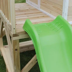 EXIT TOYS Maisonnette Enfant En Bois De Cèdre Avec Toboggan Loft 500 (3 Coloris) -Jardelix Soldes Magasin maisonnette enfant bois cedre loft 500 3 coloris 3