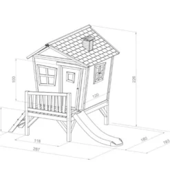 Axi Maisonnette Pour Enfant En Bois De Hemlock Iris -Jardelix Soldes Magasin maisonnette enfant bois hemlock iris