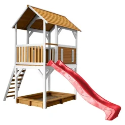 Axi Maisonnette Pour Enfant En Bois De Hemlock + Toboggan Pumba -Jardelix Soldes Magasin maisonnette enfant bois hemlock toboggan pumba 1