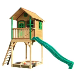 Axi Maisonnette Pour Enfant En Bois De Hemlock Avec Toboggan Romy