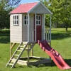 Maisonnette Pour Enfant En Bois Non Traité Avec Toboggan – 5,5 M²