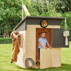 Maisonnette Pour Enfant En Bois Brut – Santa Monica