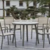 Hevea Salon De Jardin En Aluminium California Corcega – 4 Chaises -Jardelix Soldes Magasin mobilier de jardin aluminium