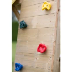 Aire De Jeux En Bois Brut Avec Portique Balançoire Et Toboggan - 7,5 M² -Jardelix Soldes Magasin mur escalade tour jeux bois