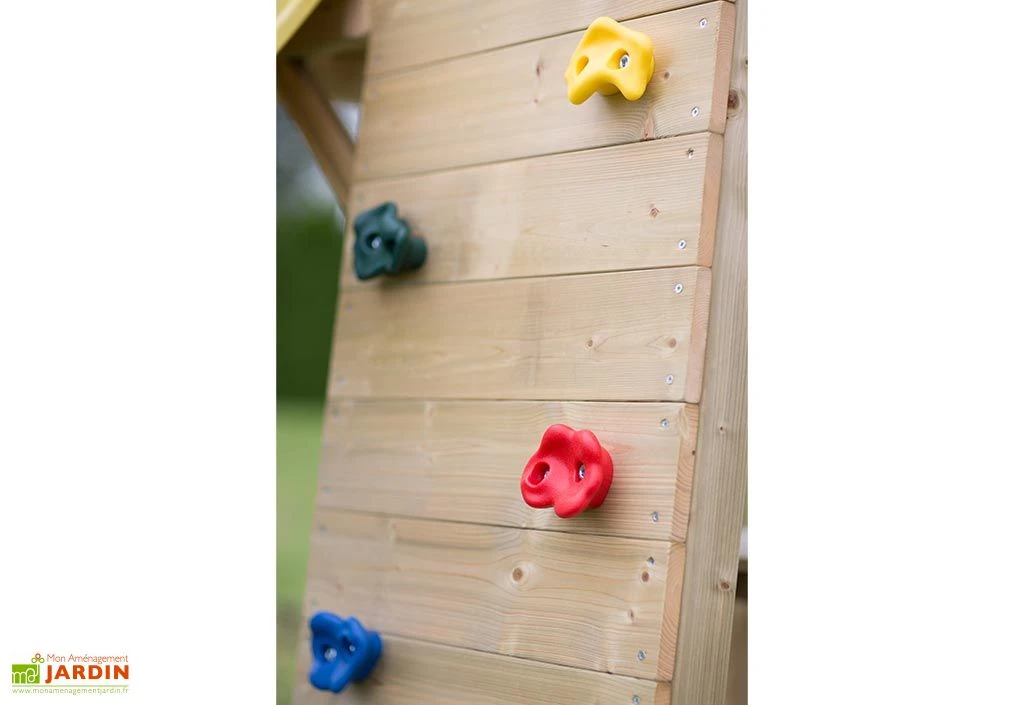 Aire De Jeux En Bois Non Traité Avec Toboggan - 3 M² 4 Aire De Jeux En Bois Non Traité Avec Toboggan - 3 M² – Image 2