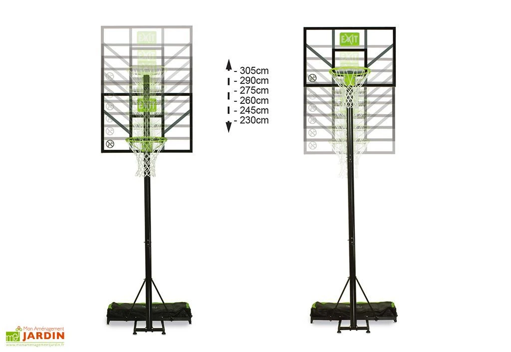 EXIT TOYS Panier De Basket Ajustable (2,30 à 3,05 M) Comet 5 EXIT TOYS Panier De Basket Ajustable (2,30 à 3,05 M) Comet – Image 3