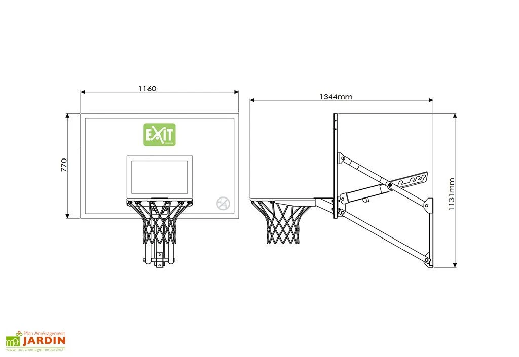 EXIT TOYS Panier De Basket Mural Réglable En Hauteur Galaxy 4 EXIT TOYS Panier De Basket Mural Réglable En Hauteur Galaxy – Image 2
