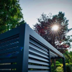 Panneau Latéral Brise-vue En Aluminium Pour Pergola Ombréa 1,2 M -Jardelix Soldes Magasin panneau brise vue jardin angle