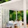 Panneau Brise-vue En Aluminium Pour Pergola Ombréa 1,3 M -Jardelix Soldes Magasin panneau brise vue jardin blanc angle 1
