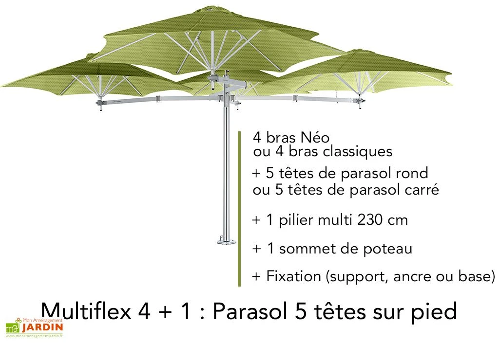 Pilier Multimâts 230 Cm Pour Composition De Parasol Paraflex 6 Pilier Multimâts 230 Cm Pour Composition De Parasol Paraflex – Image 4