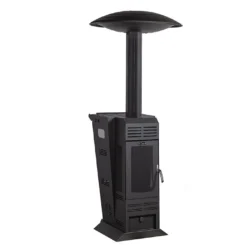 Parasol Chauffant Poêle à Pellets Extérieur – Vulcano Hotspot Wind