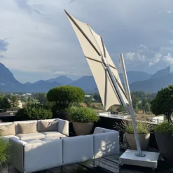 Parasol Déporté 250 Cm - Spectra Incliné Toile Solidum -Jardelix Soldes Magasin parasol deporte spectra carre 250cm umbrosa 1 1