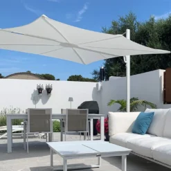 Parasol Déporté 250 Cm - Spectra Droit Toile Solidum -Jardelix Soldes Magasin parasol deporte spectra droit 250cm umbrosa 1