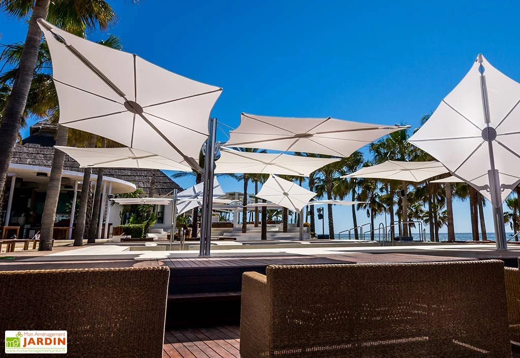 Parasol Déporté 250 Cm - Spectra Multi Toile Solidum 6 Parasol Déporté 250 Cm - Spectra Multi Toile Solidum – Image 4