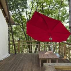 Parasol En Aluminium Aspect Feuille - Icarus Toile Sunbrella -Jardelix Soldes Magasin parasol design icarus umbrosa sunbrella 2