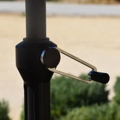 Parasol Droit 3 M Aluminium Toile Avec Aération – Canopy Gris -Jardelix Soldes Magasin parasol droit aluminium toile aeration canopy gris 3m 1