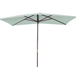 Parasol Droit En Bois Et Polyester Beausoleil Oléron 2 X 3 M Gris