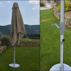 Parasol Droit Carré 3 M En Aluminium Summer -Jardelix Soldes Magasin parasol droit carre aluminium 3m summer 3