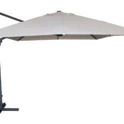 Parasol Déporté En Aluminium Et Polyester Gris 4x3m Sevilla